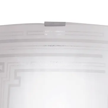 Plafoniera Concept con Diffusore in Vetro Bianco Decoro Grigio e Glitter FanEurope